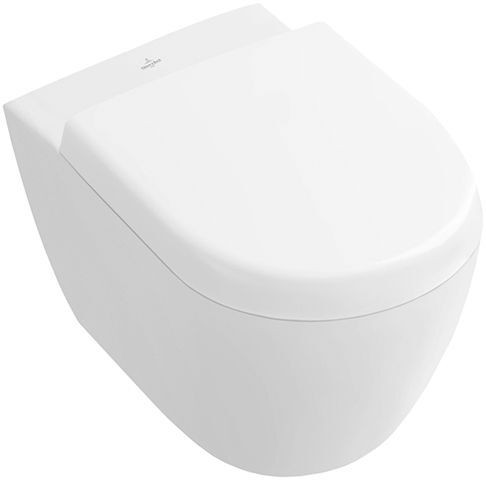 Villeroy and Boch D Shaped Toilet Seat Subway 2.0 White Duroplast 9M69Q101
