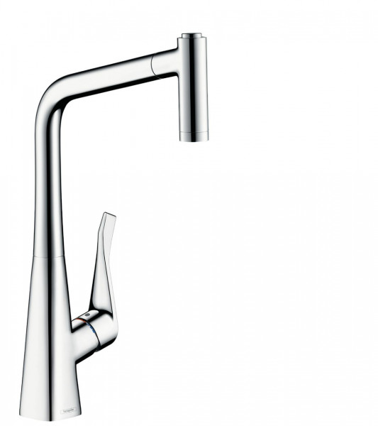Hansgrohe Pull Out Kitchen Tap Metris 2 sprays Steel Look