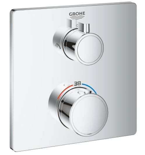 Grohe Bathroom Tap for Concealed Installation Grohtherm Thermostatic 2-way diverter bathtub Chrome 24079000