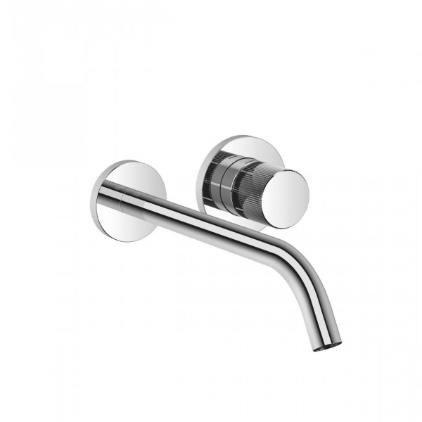 Wall Mounted Basin Tap Dornbracht META 2 rosettes, round handle ø78mm Chrome 36861664-00