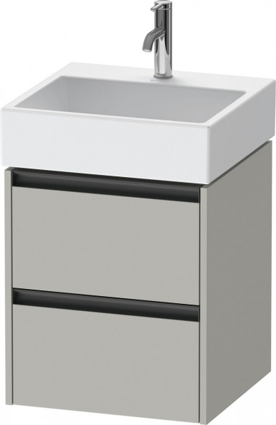 Vanity Unit Built-In Basin Duravit Ketho.2 2 drawers, anthracite handles, for Vero Air washbasin 484x549x460mm Concrete Grey Matt K25274007070000