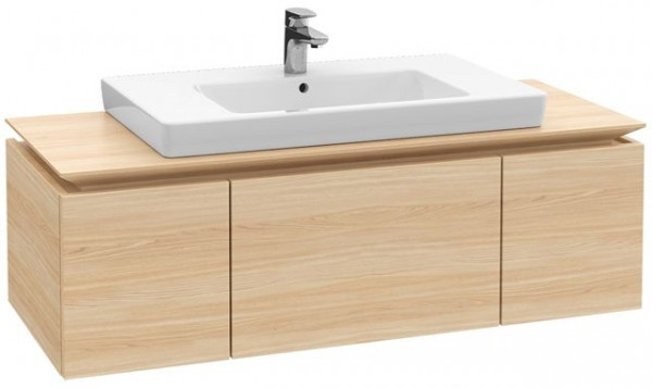 Villeroy and Boch Inset Basin Vanity Unit Legato 380x500mm Nordic Oak | With Light | 1400 x 380 mm
