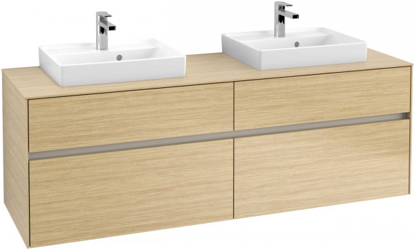 Villeroy en Boch Double Vanity Unit Collaro Wall-mounted 1600x500x548mm Nordic Oak C02100VJ