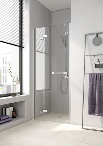 Kermi Pivot shower Doors TUSCA Left in niche Fixed wall 2000 x 800 mm Clear