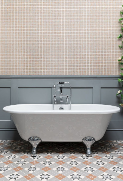 Freestanding Bath Bayswater Leinster Double Ended 1490x745mm White