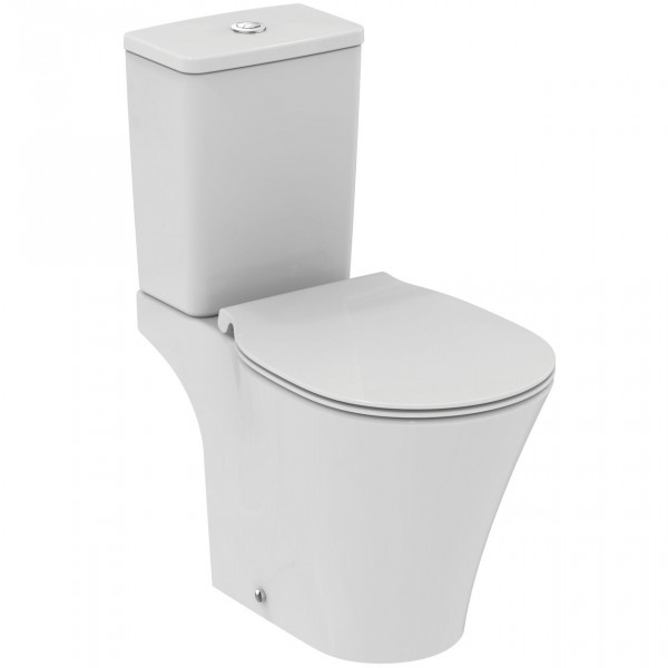 Ideal Standard Close Coupled Toilet Connect Air Pure White Bowl Aquablade Ceramic Ideal + E0097MA