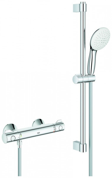Concealed Shower Grohe Grohtherm 800 thermostatic 600mm 2jets ⌀110 mm Chrome 34565002