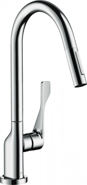 Kitchen Mixer Tap Axor Citterio Eco extractable hand shower Chrome