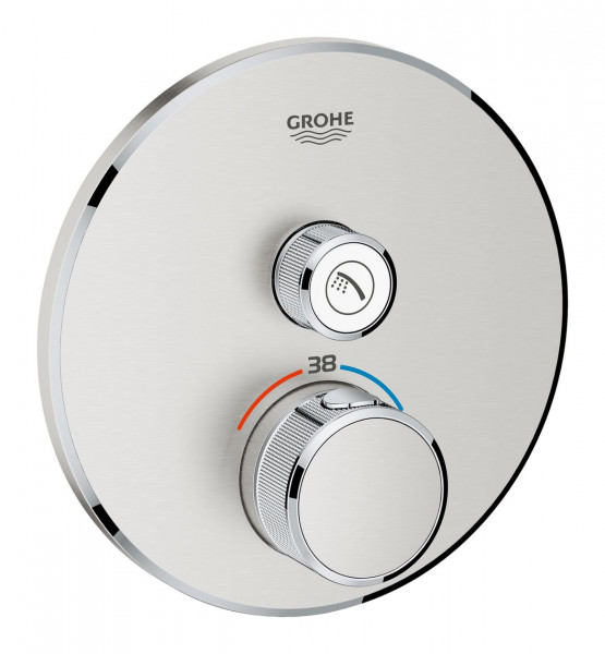 Grohe thermostat rand FMS 1 shut-off valve Grohtherm SmartControl Supersteel