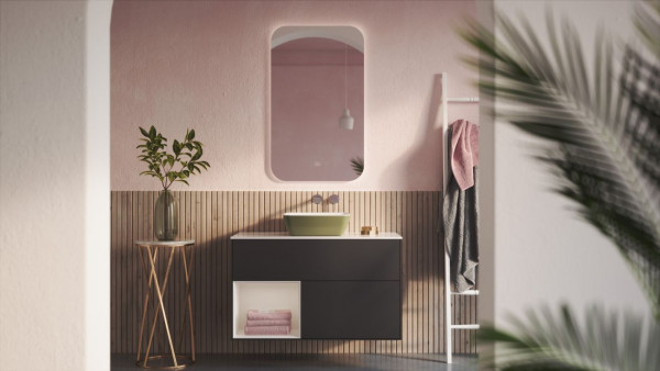 Illuminated Bathroom Mirror Villeroy and Boch More to See Lite rounded edges, with touch-sensitive dimmer 600x1000mm