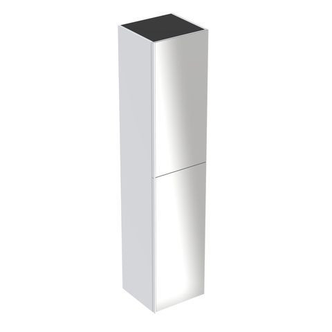 Geberit Tall Bathroom Cabinet Acanto 2 Doors 380x1730x360mm Glossy White Laquered
