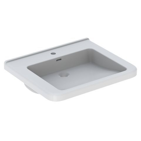 Geberit Disabled Sink Renova Comfort 1 Hole Overflow Visible 650x155x550mm White