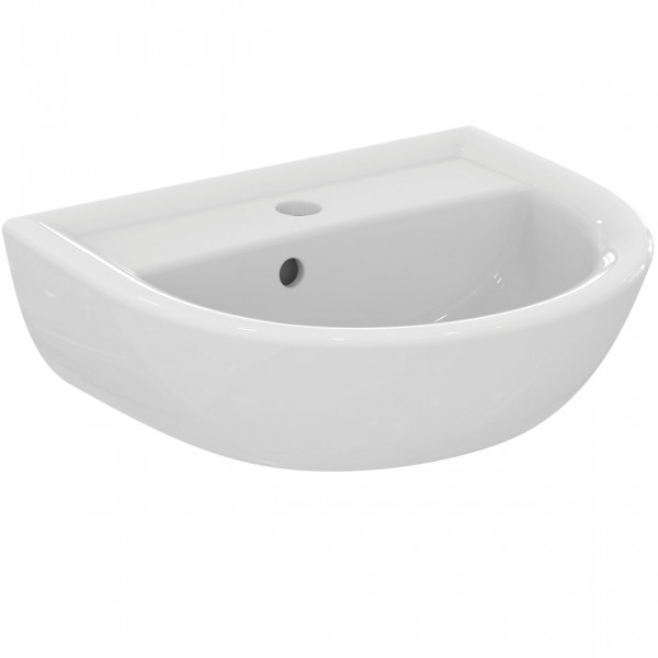 Cloakroom Basin Ideal Standard EUROVIT 1 hole, With overflow 450x155x350mm White