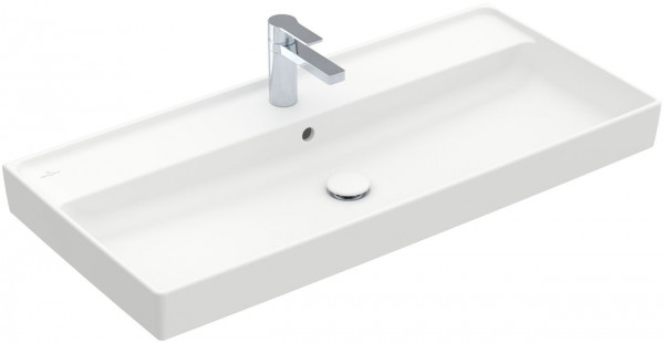 Villeroy and Boch Vanity Washbasin Collaro grounded 1 hole with overflow Stone White CeramicPlus | 1000 mm