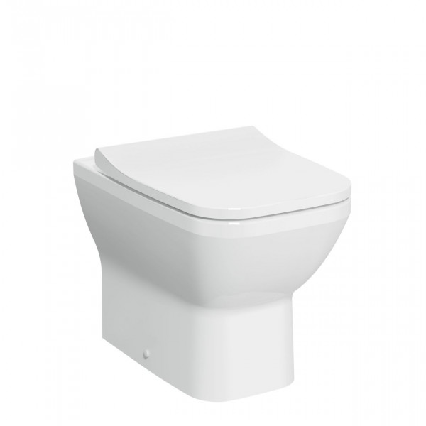 Freestanding Toilet VitrA Integra Square BTW Rimless 365x400x540mm Glossy White