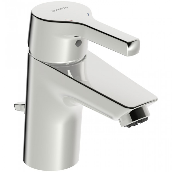 Single Hole Mixer Tap Hansa PALENO free-flowing water heater, pull-out drain fitting 136x102mm Chrome