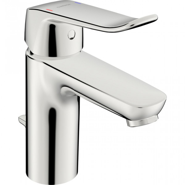 Single Hole Mixer Tap Hansa CARE pull knob and waste fitting 179x114mm Chrome