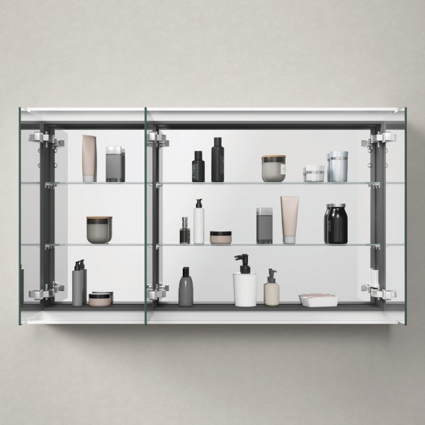 Bathroom Mirror Cabinet Duravit L-Cube 3 doors, F socket 1200x700mm White Matt LC7553018180000