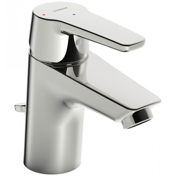 Single Hole Mixer Tap Hansa POLO pull knob and waste fitting 136x103mm Chrome