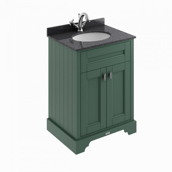 Vanity Unit Built-In Basin Bayswater Victrion 2 doors, for marble washbasin 600mm Forest Green