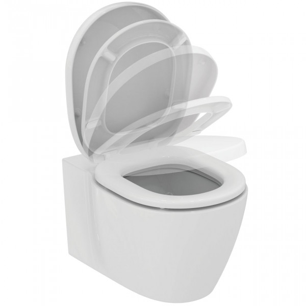 Wall Hung Toilet Set Ideal Standard CONNECT Rimless, Aquablade 365x340x545mm White