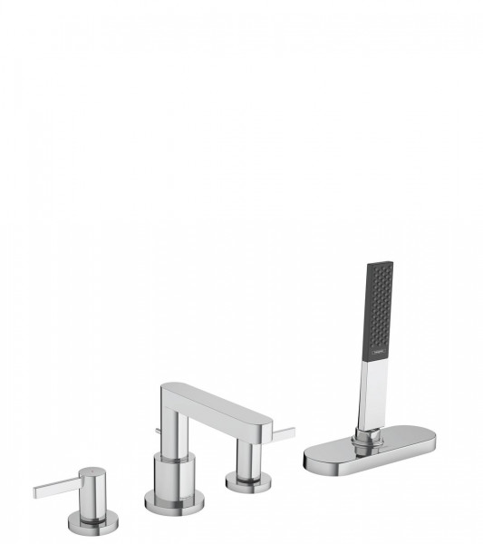 Deck Mounted Bath Tap Hansgrohe Finoris 4 holes with Hand Shower and sBox Chrome