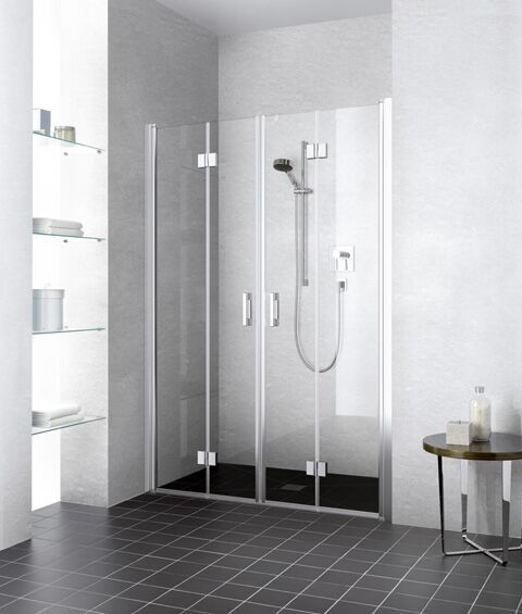Kermi Folding shower Doors LIGA 4 parts 1850 x 1200 mm Clear