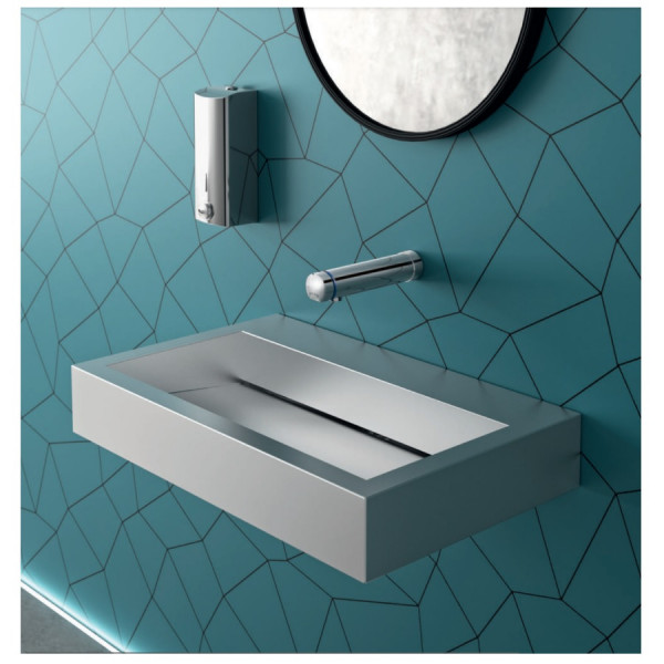 Delabie Wall Hung Basin with concealed drainage AQUEDUTO 440 mm x 115 mm 120150
