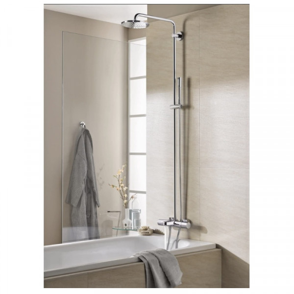 Grohe Thermostatic Shower Rainshower 210 with 472mm Swivel Shower Arm & Bath Filler