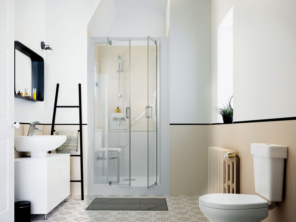 Kinedo Shower Enclosures Kinemagic Royal, Niche, 1000x700mm, half-height, Pivot doors