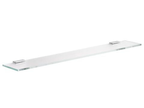 Keuco Bathroom Shelf Edition 11 Crystal glass shelf with green tinted rim 700x8x120mm