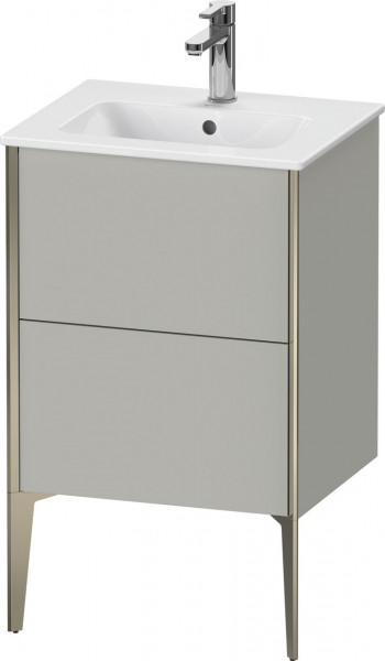 Cloakroom Vanity Unit Duravit XViu 2 drawers, for washbasin ME 510mm Concrete Grey Matt/Champagne XV44590B107