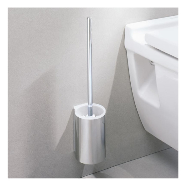 Kit Keuco Toilet Brush Holder Plan Holder Chrome / White