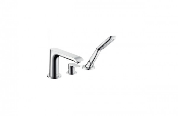 Hansgrohe Metris 3-Hole Rim-Mounted Single lever Bath/Shower tap