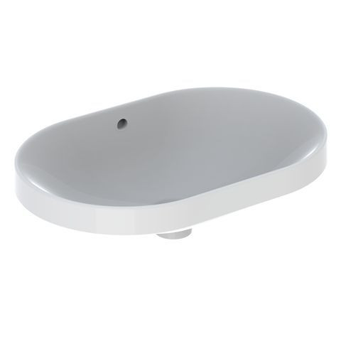 Geberit Inset Basin VariForm Without Tap Hole With Overflow 600x178x400mm White