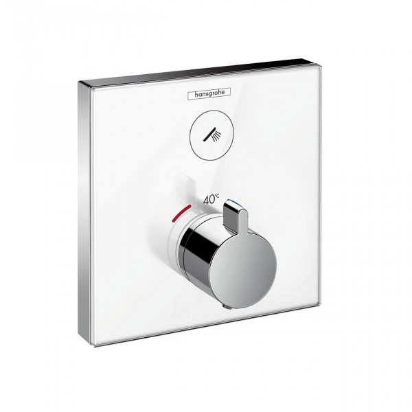 Hansgrohe ShowerSelect Glass Thermostatic mixer for concealed installation for 1 outlet 15737400