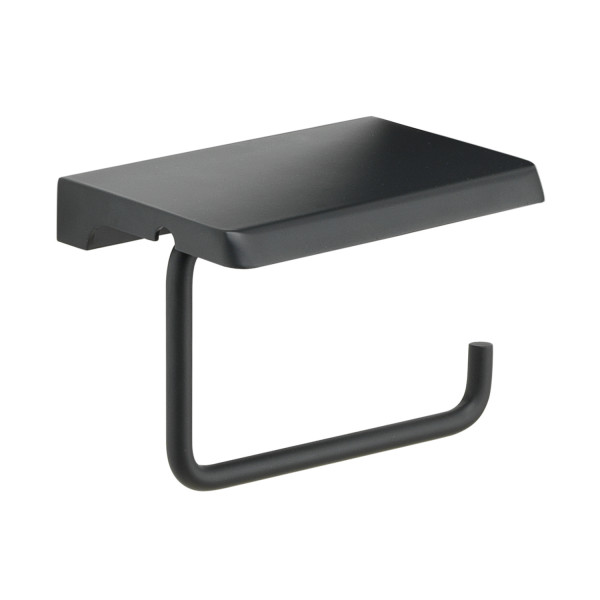 Toilet Roll Holder Gedy with cover Black Mat