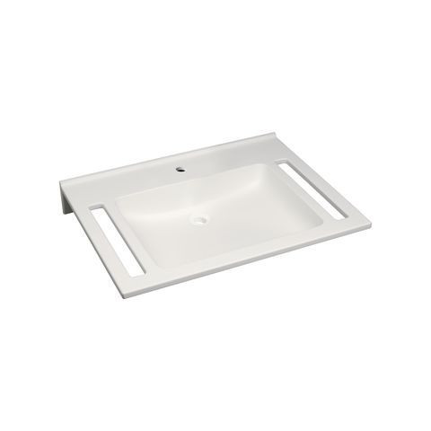 Geberit Disabled Sink Publica 1 Tap Hole Antibacterial 700x115x550mm Alpine White 402170016