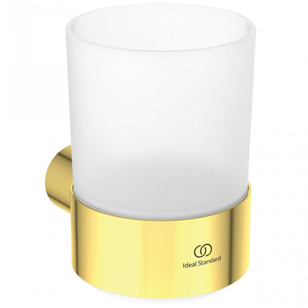 Ideal Standard CONCA Round Wall Mounted Toothbrush Holder 67x95x97mm Brushed Gold