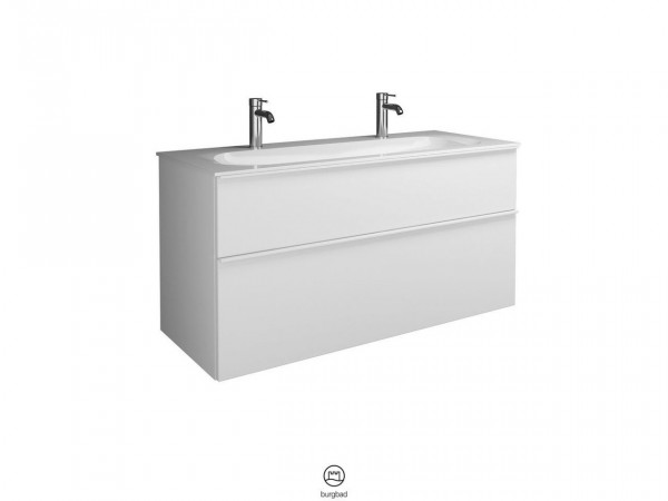 Bathroom Set Burgbad Fiumo 2 drawers, Double washbasin 1220x610mm Customizable SFXM122-PN491