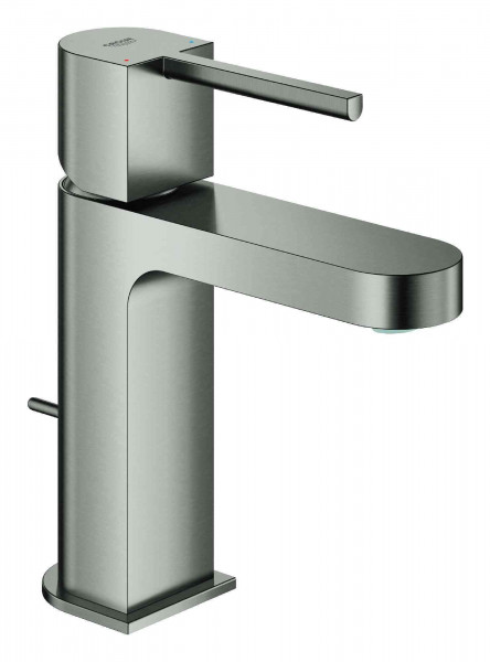 Grohe Basin Mixer Tap EuroPlus 1 Hole with Drain System 172mm Brushed Hard Graphite