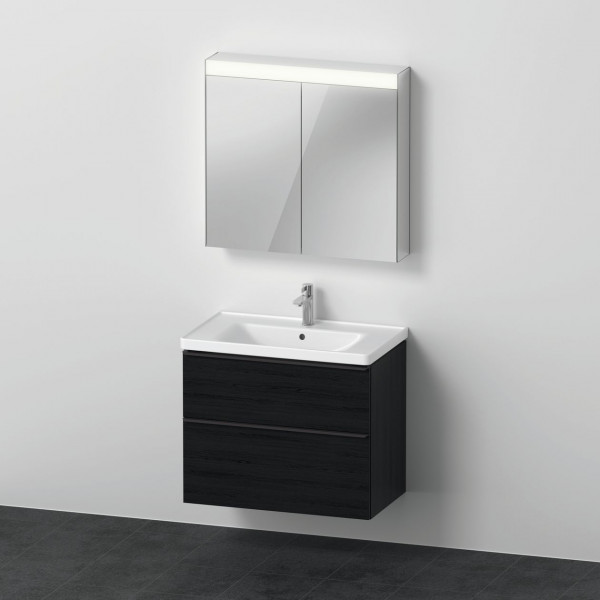 Bathroom Set Duravit D-Neo Vanity unit, 2-door mirror cabinet 800x2000x480mm Black Oak DE011601616