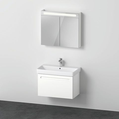 Bathroom Set Duravit No.1 2-door vanity unit, washbasin, mirror cabinet 800mm, 800mm White Matt