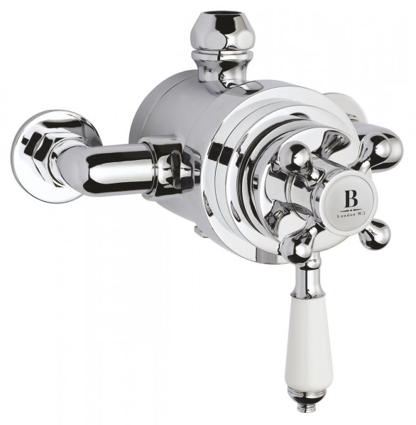 Thermostatic Shower Mixer Bayswater Traditional 1 outlet Chrome/White