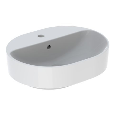 Geberit Countertop Basin VariForm 1 Tap Hole With Overflow 500x158x400mm White