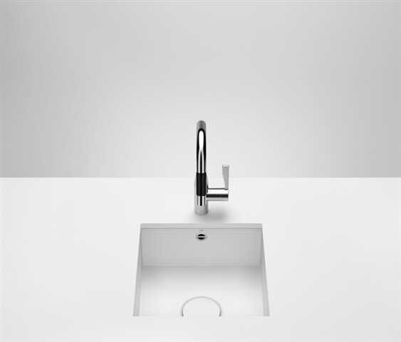 Dornbracht Undermount Sink 1 bowl with Waste Set 400x400mm White Matt