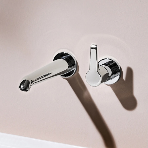 Wall Mounted Basin Tap Laufen PURE 2 holes 180 mm Chrome
