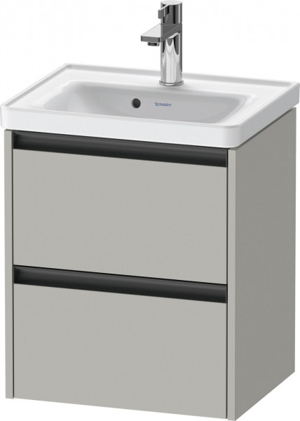 Cloakroom Vanity Unit Duravit Ketho.2 2 drawers, anthracite handles, for washbasin D-Neo 484x549mm Concrete Grey Matt K25280007070000