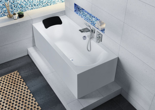 Riho Standard Bath Linares With feet Plug&Play right 700x620x1600mm White