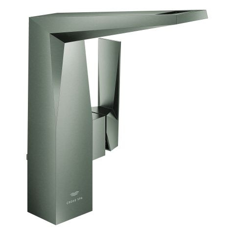 Single Hole Mixer Tap Grohe Allure Brilliant with pull tab 221mm Brushed Hard Graphite